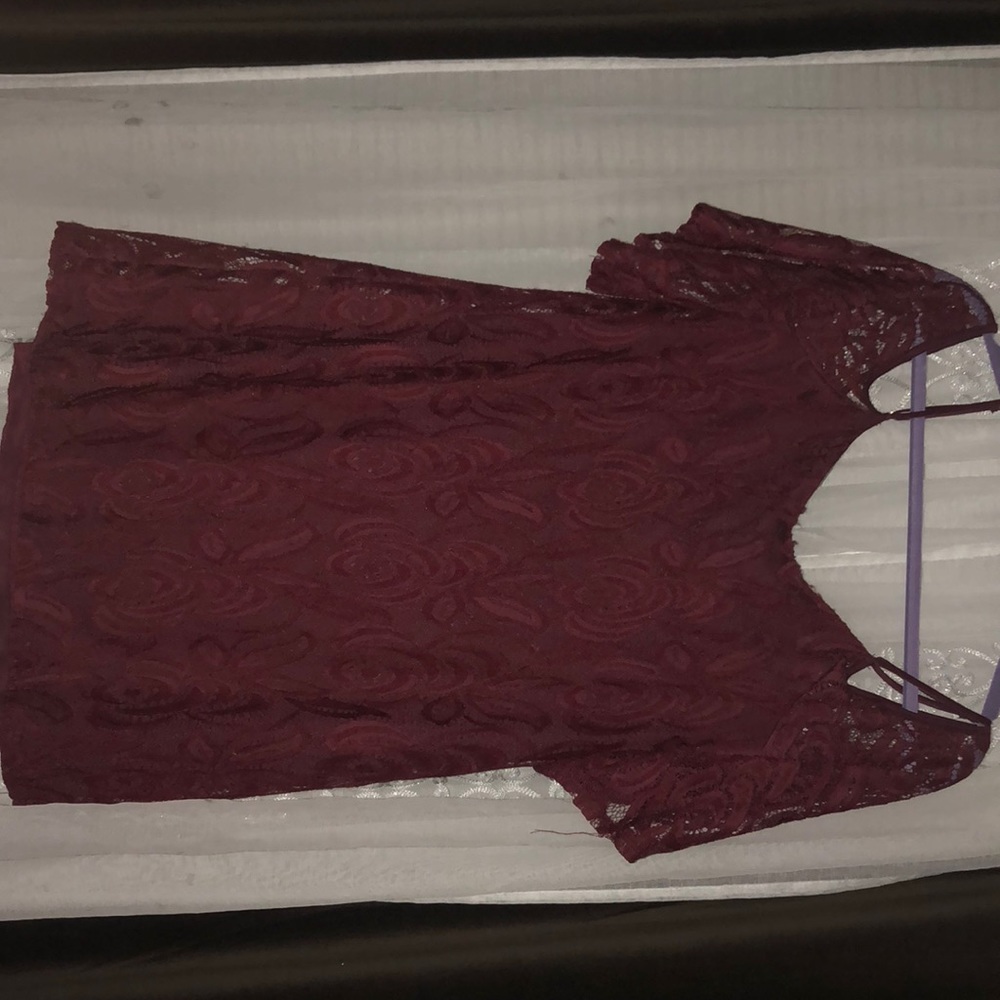 Off the shoulder Maroon dress